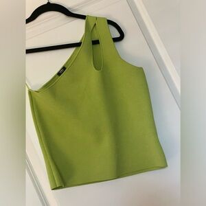 Express body contour one shoulder top